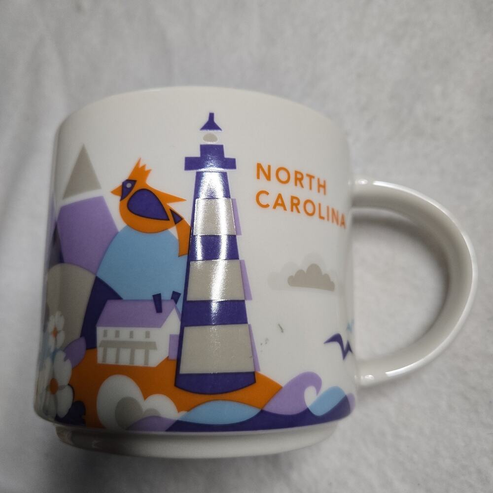 ☕️Starbucks 2017 NORTH CAROLINA You ‘Are Here Collection’ Retired 14oz mug